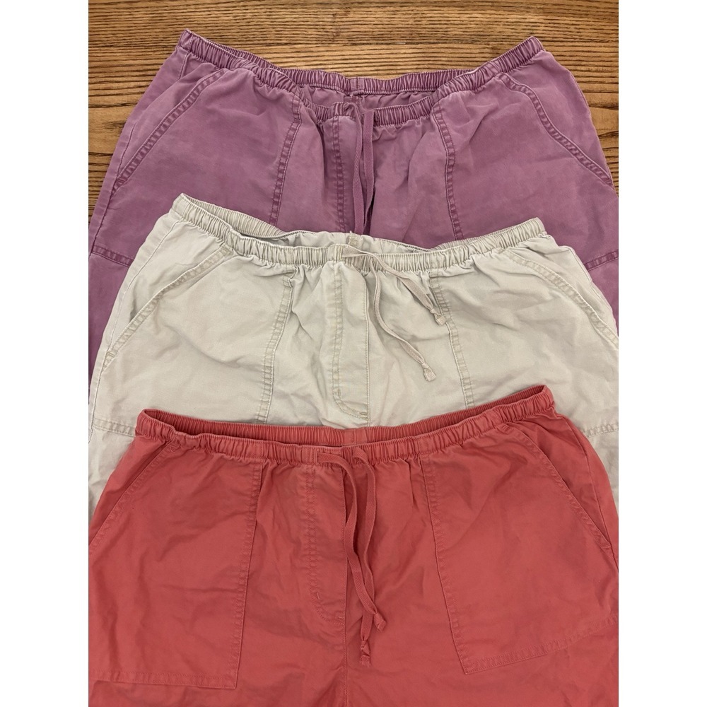 L.L. Bean Women’s Shorts Trio — Mauve, Cream, Coral